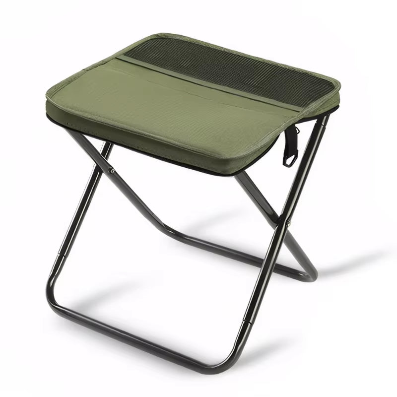 Outdoor Folding Backpack Stool with Mesh Bag Portable Wear-Resist Sturdy Handbag Seat Camping Hiking Travel Picnic Chair