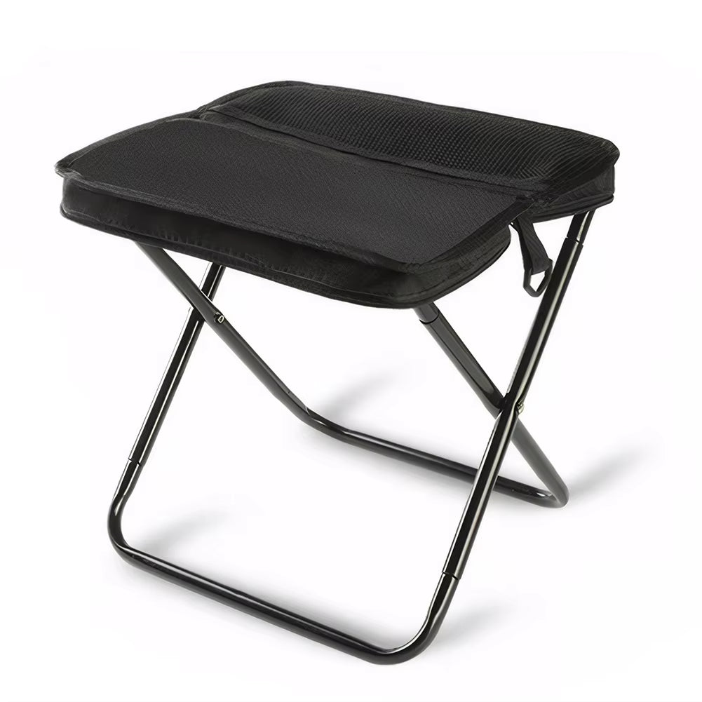 Outdoor Folding Backpack Stool with Mesh Bag Portable Wear-Resist Sturdy Handbag Seat Camping Hiking Travel Picnic Chair